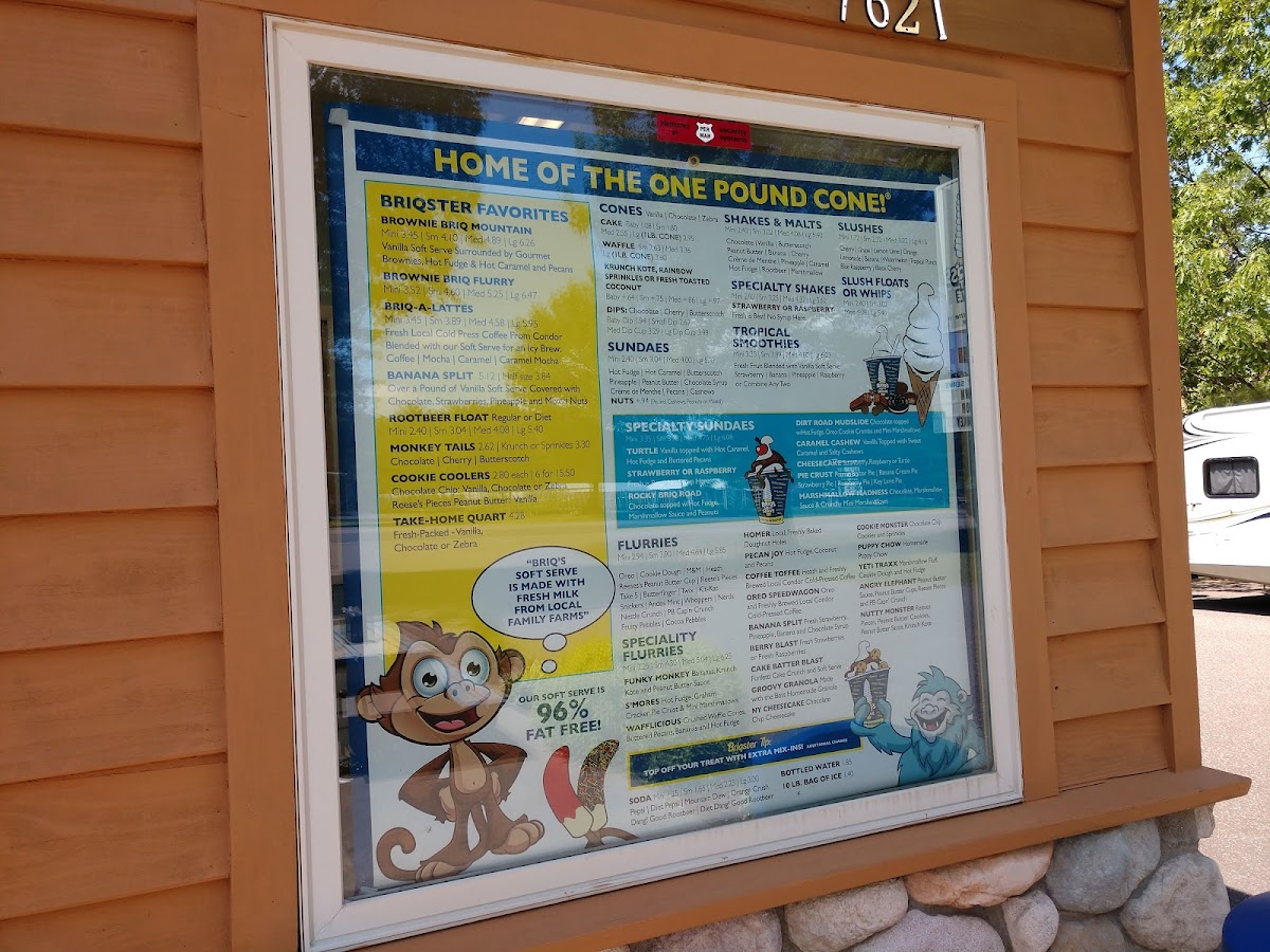 Briq's Soft Serve Photo Menu 1