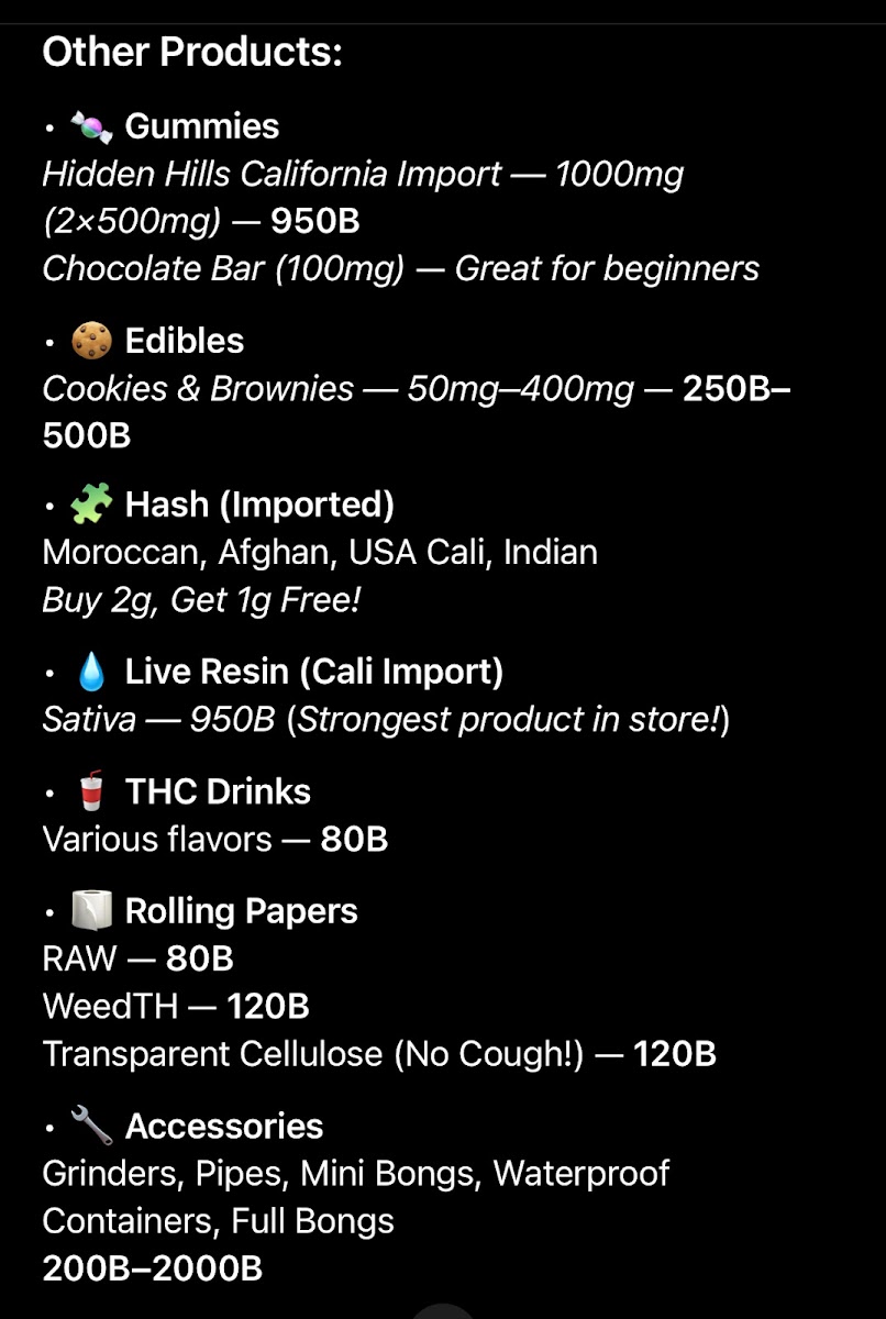 STARBUDS 420 Photo Menu 1
