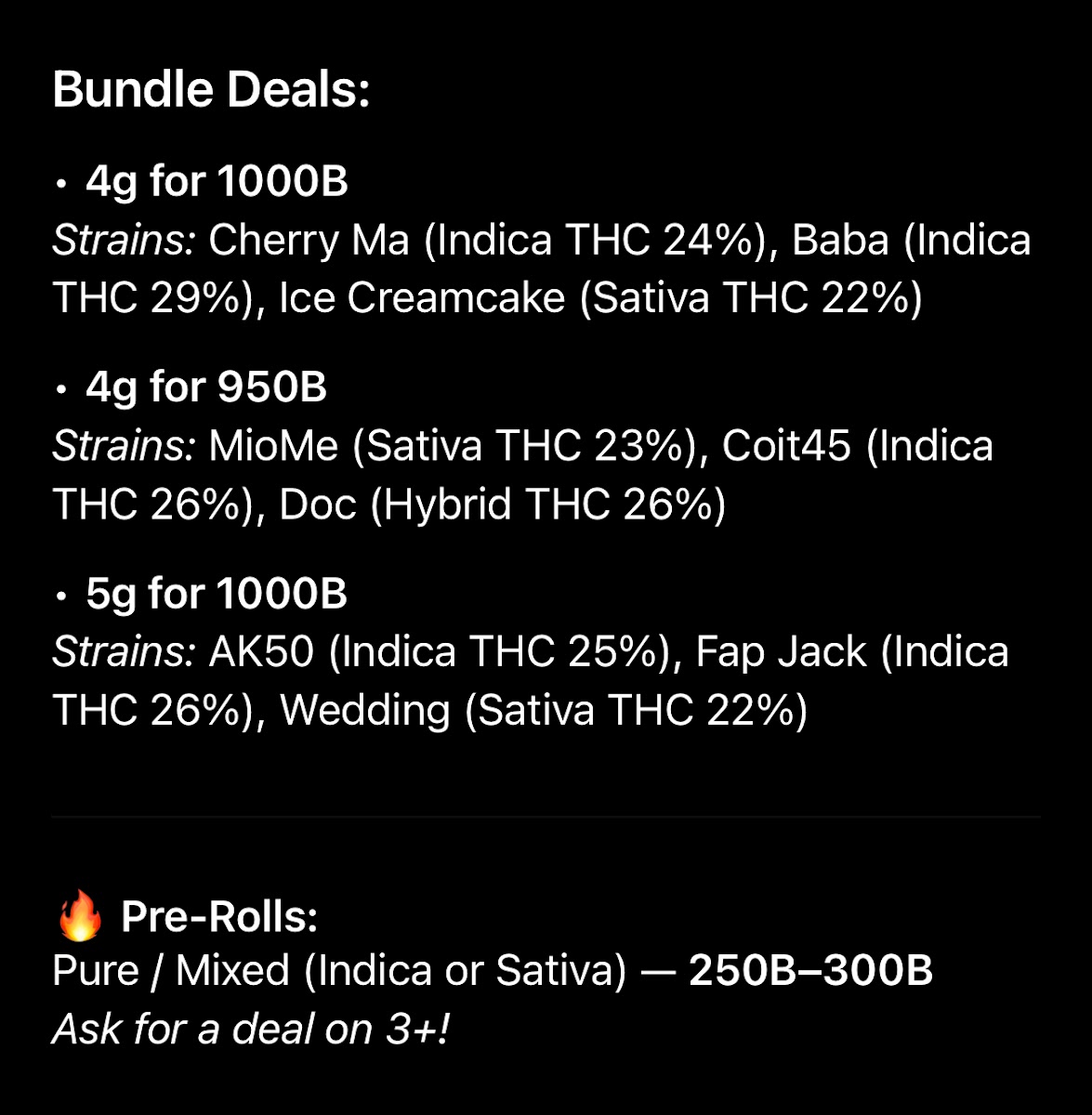 STARBUDS 420 Photo Menu 2