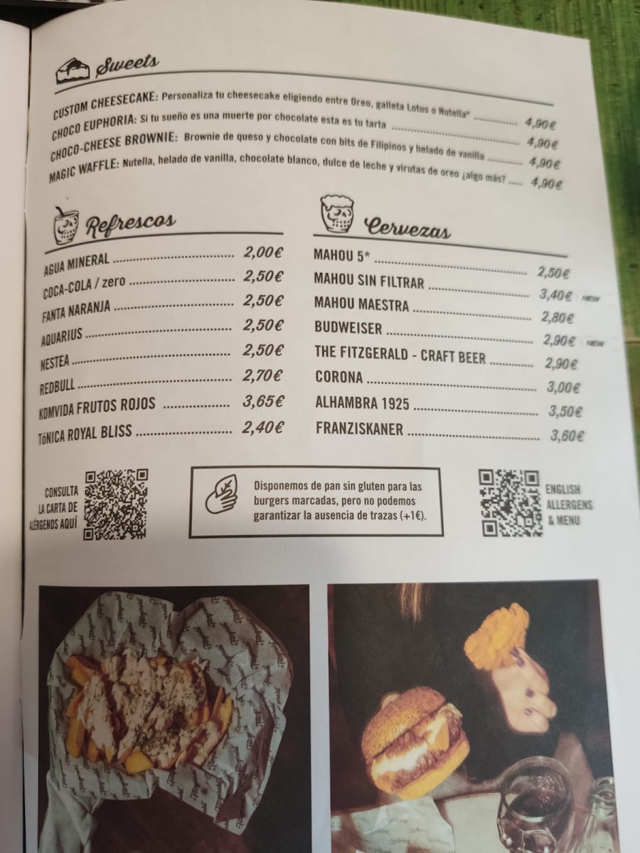 The Fitzgerald Burger Company Photo Menu 8
