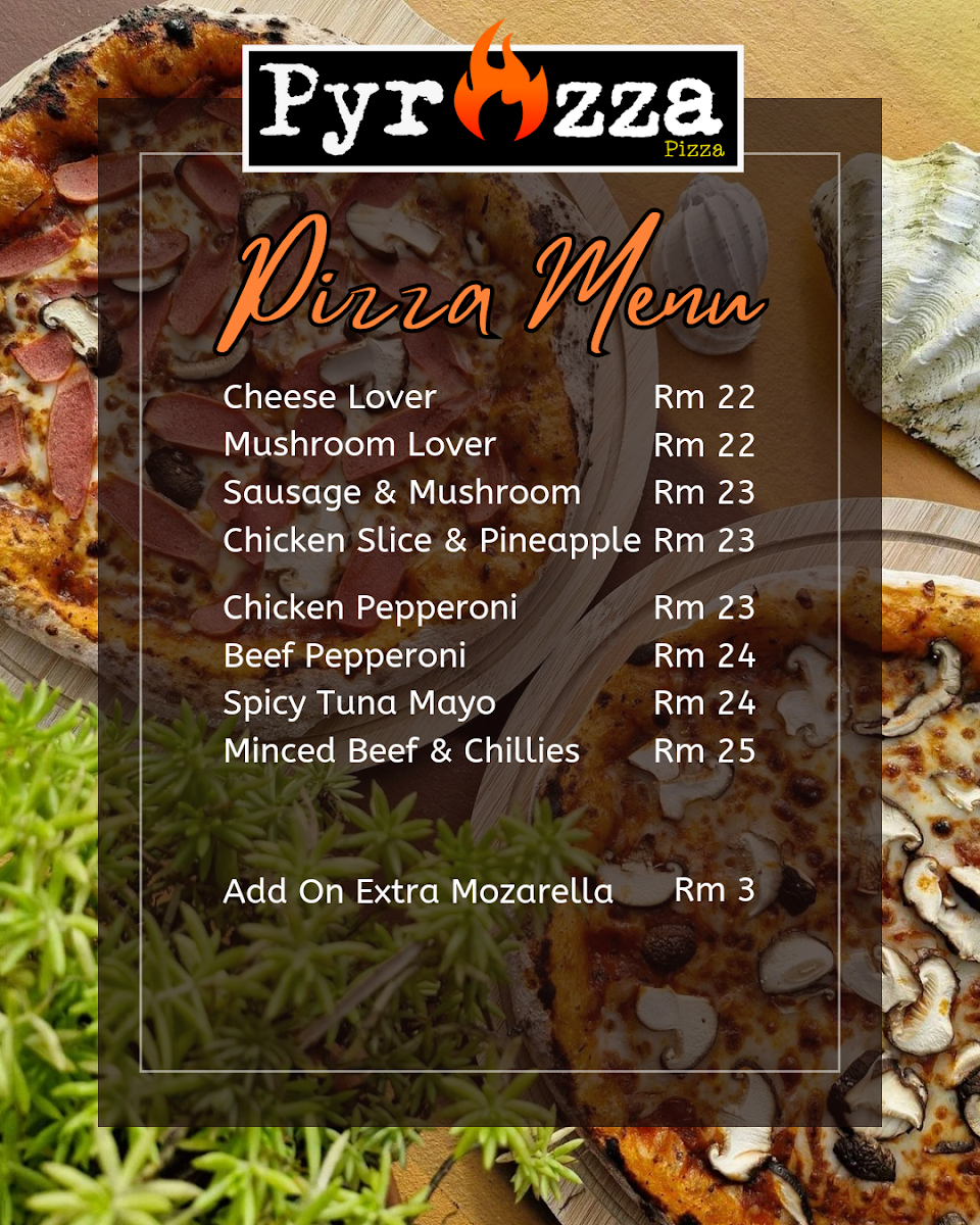 Pyrozza Fire-Oven Pizza Photo Menu 1
