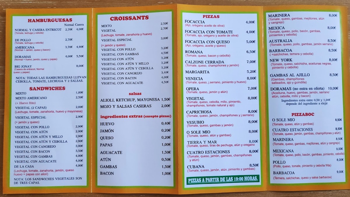 Cafeteria Pizzeria Esquina Doramas Photo Menu 2