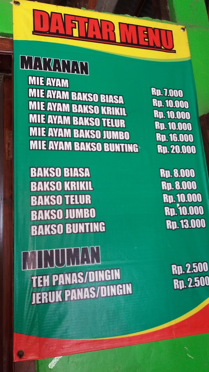 Bakso dan Mie Ayam Mudal Photo Menu 10