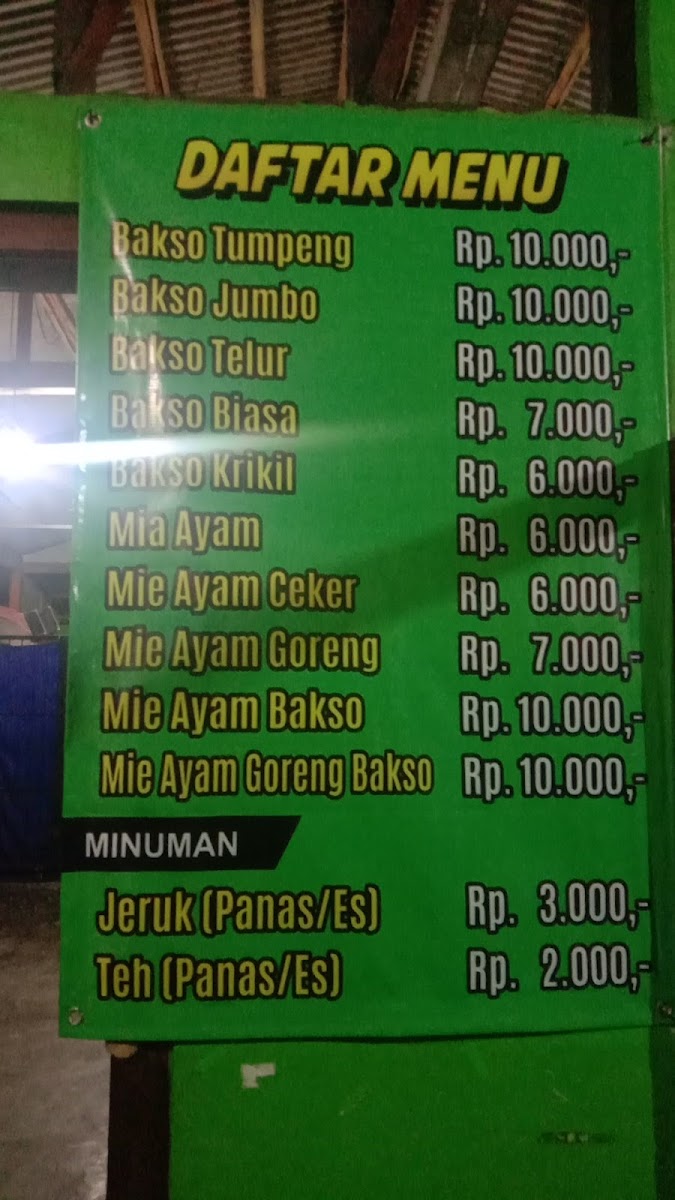 Bakso dan Mie Ayam Mudal Photo Menu 2