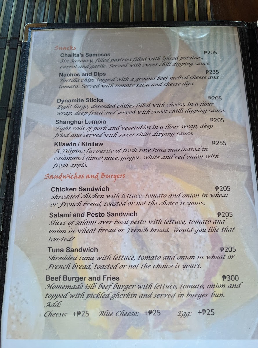 The Halfway Cafe Photo Menu 10