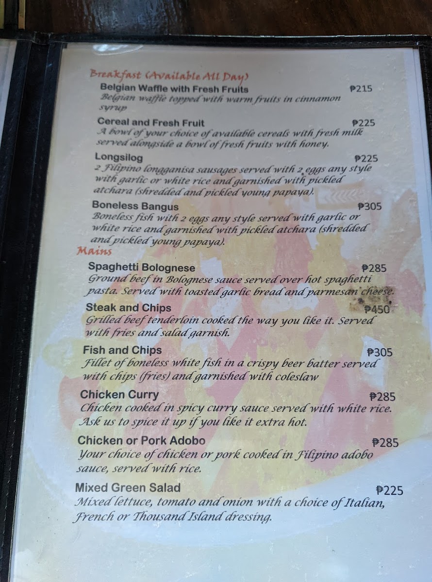 The Halfway Cafe Photo Menu 9