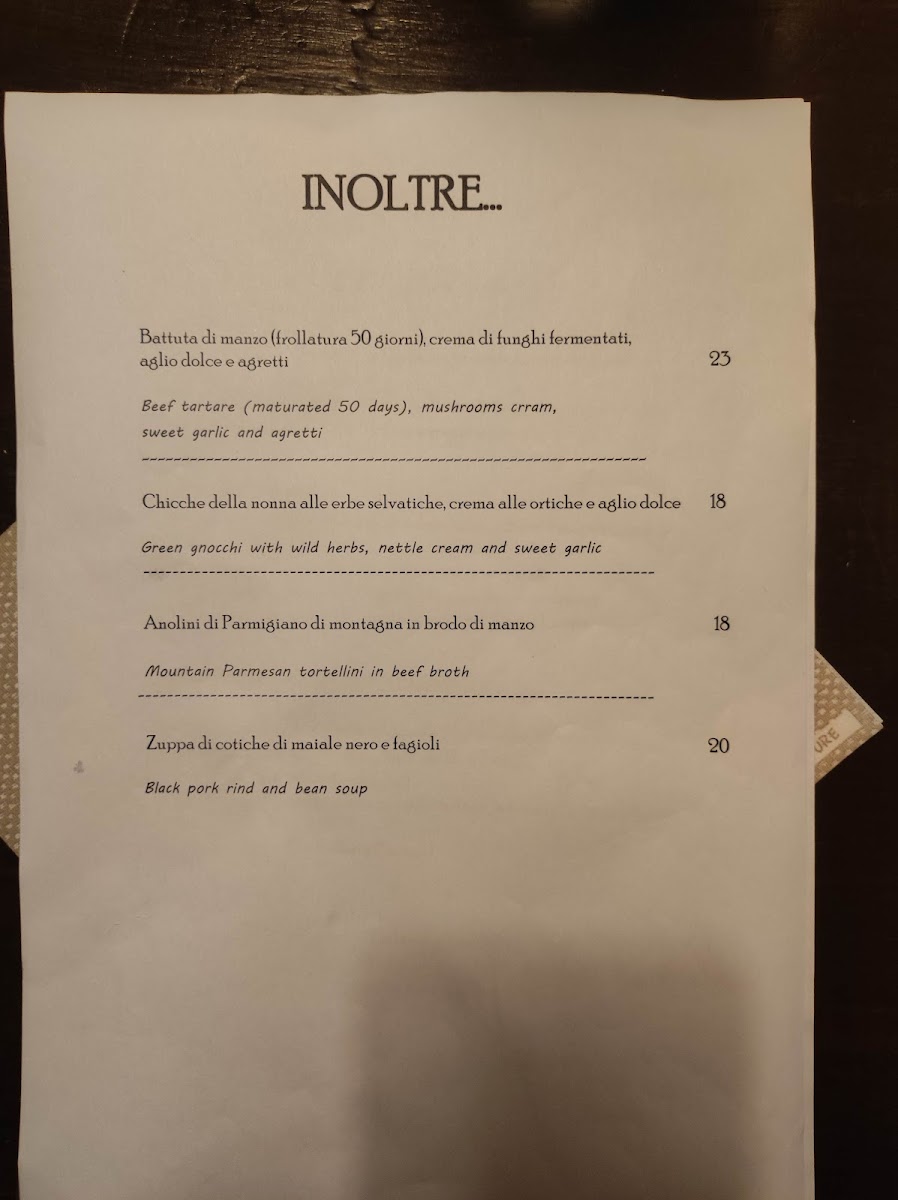 Osteria del Castellazzo Photo Menu 2