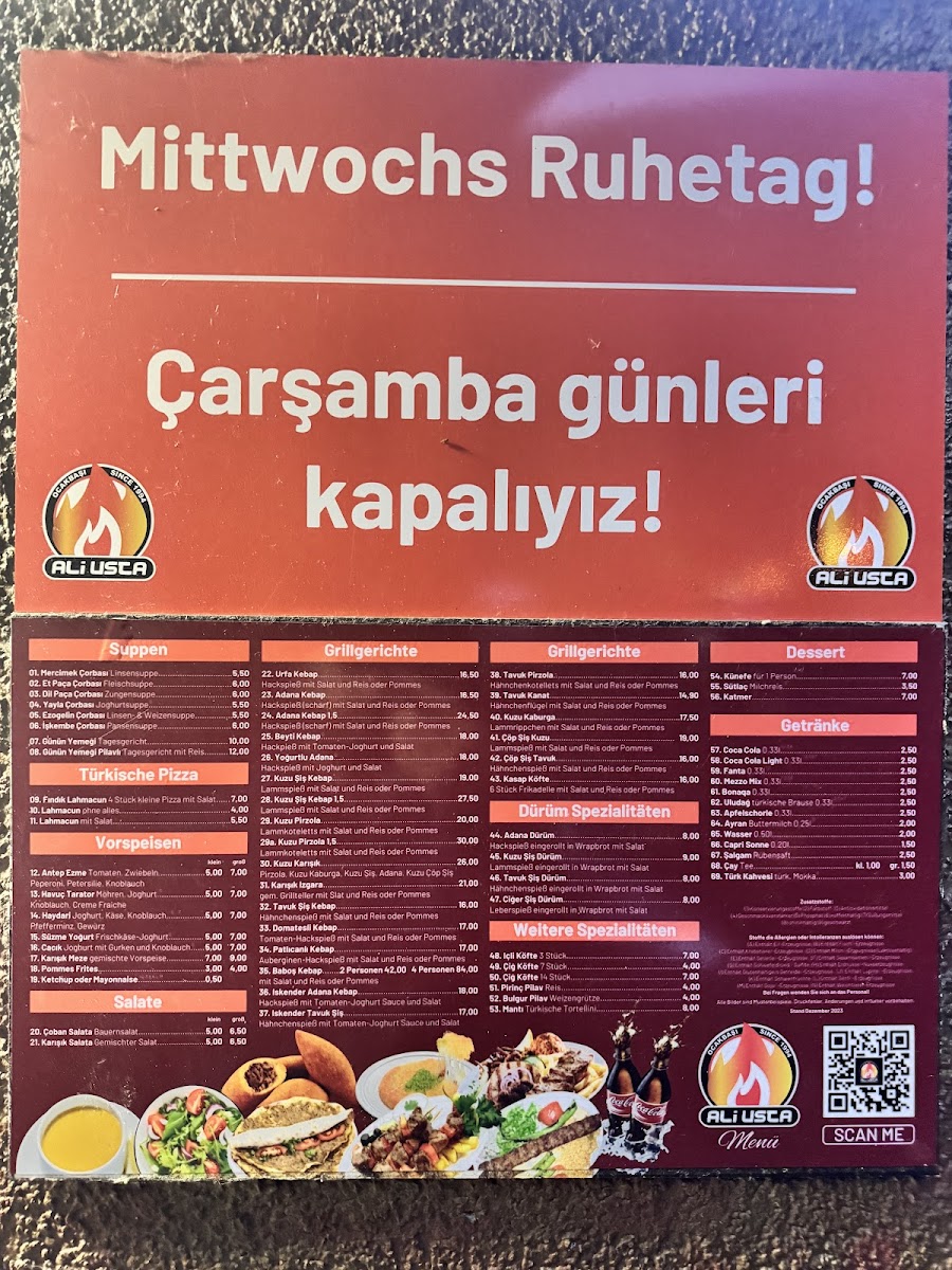 Ali Usta Ocakbaşı Restaurant - Duisburg Photo Menu 1
