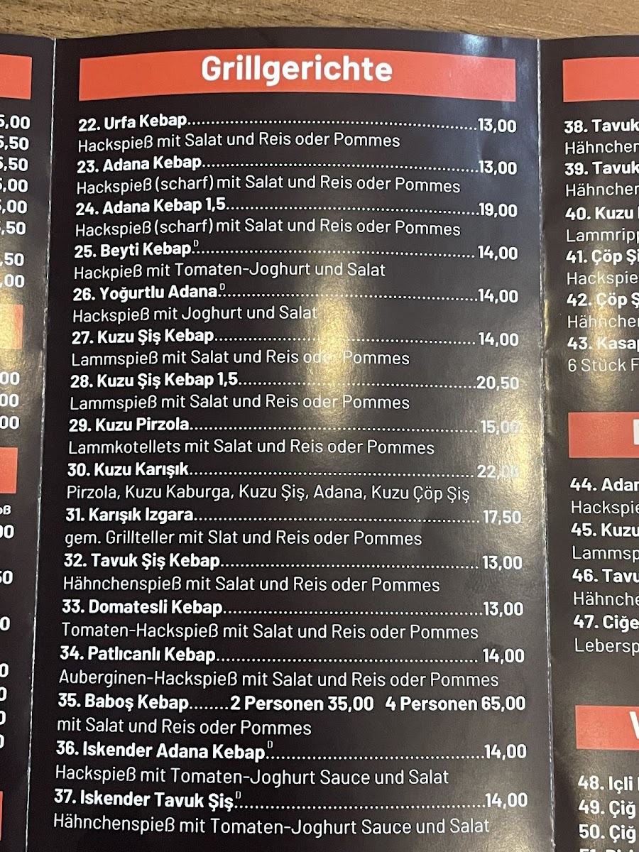 Ali Usta Ocakbaşı Restaurant - Duisburg Photo Menu 4