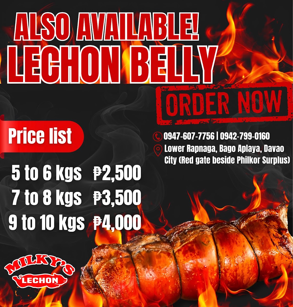 Milky's Lechon Photo Menu 1