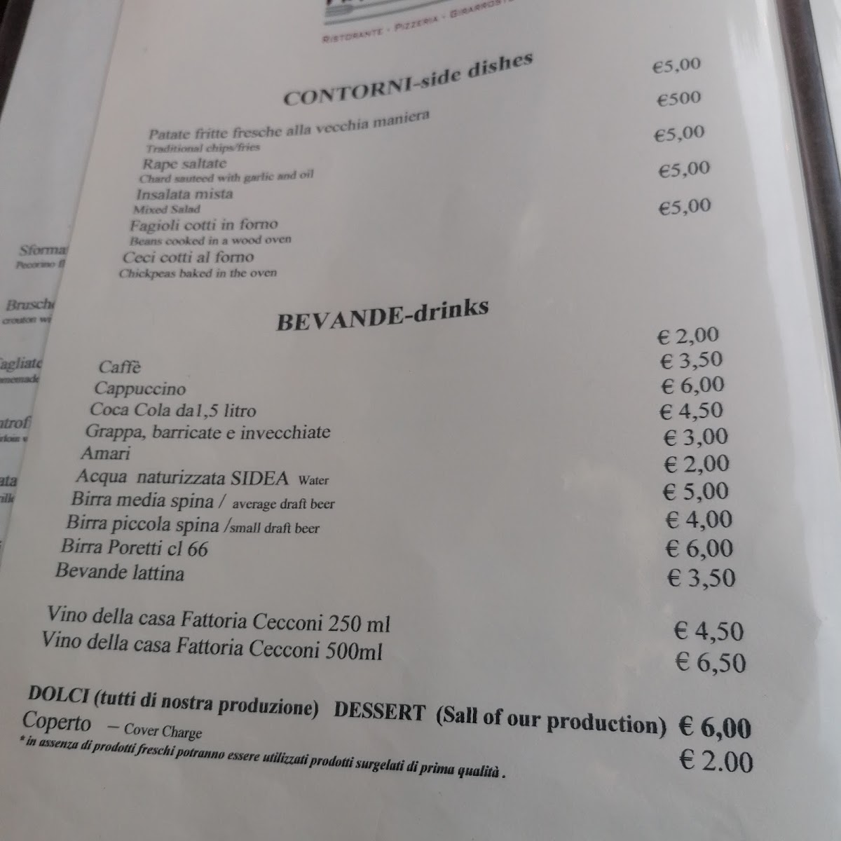 Ristorante Piazzamagno Pizzeria Photo Menu 6