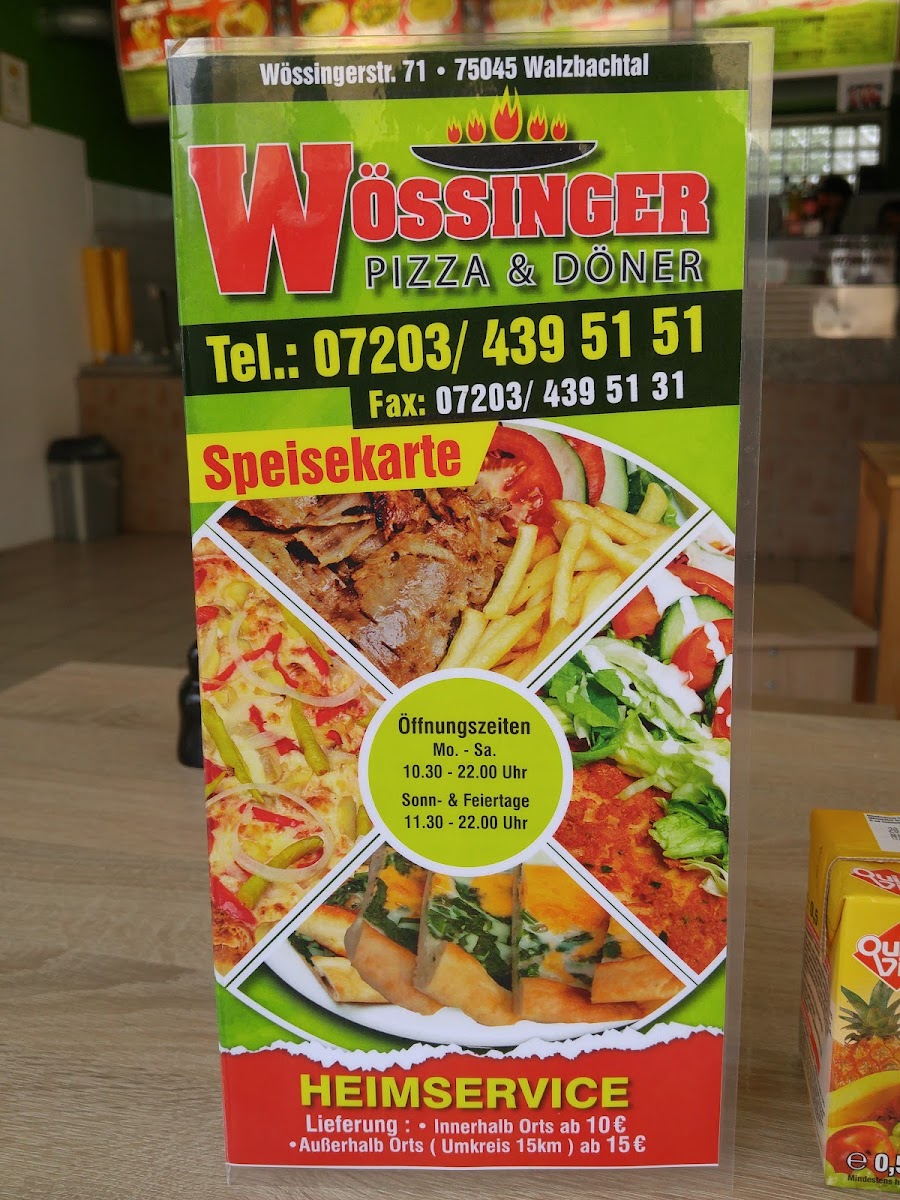 Wössinger Pizza & Döner Photo Menu 2