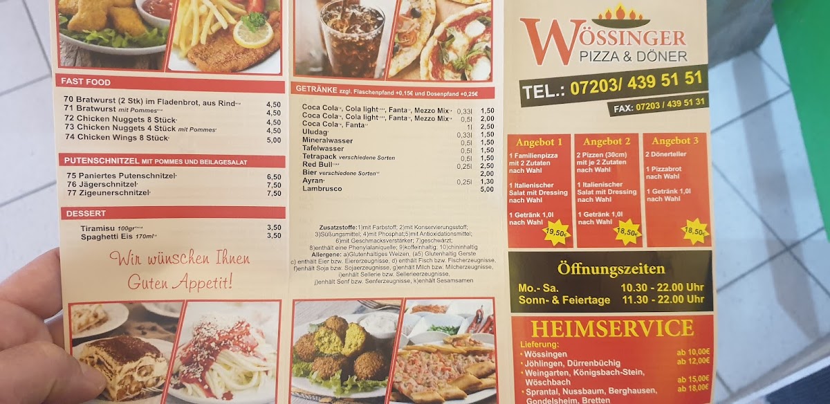 Wössinger Pizza & Döner Photo Menu 3