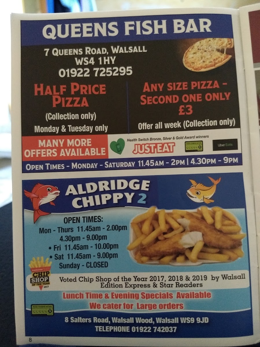 Queens Fish Bar Photo Menu 1