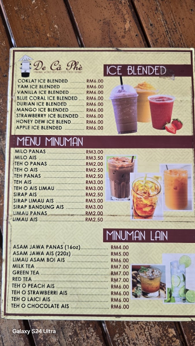 De Ca Phe, Vietnamese Coffee & Noodles Photo Menu 1