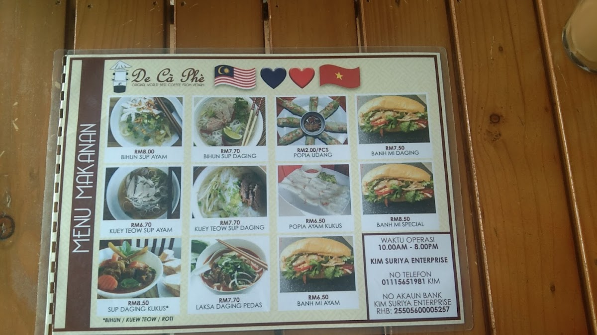 De Ca Phe, Vietnamese Coffee & Noodles Photo Menu 5