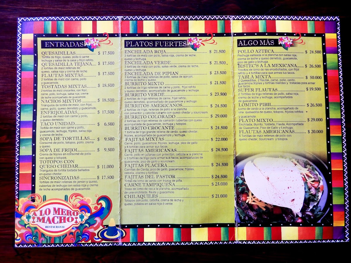 A LO MERO MACHO Photo Menu 1