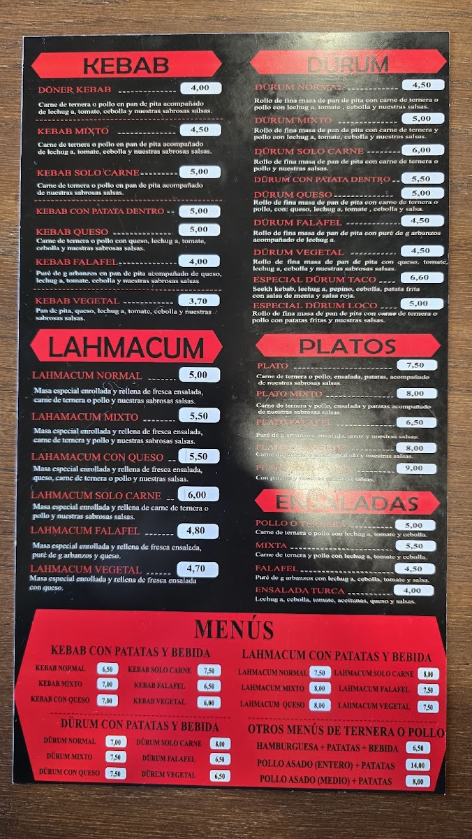 Kebabish Llanera Photo Menu 1