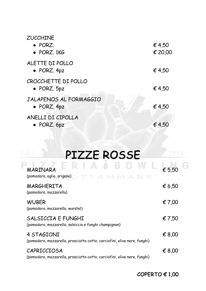 Pizzeria Bowling Grottammare Photo Menu 6