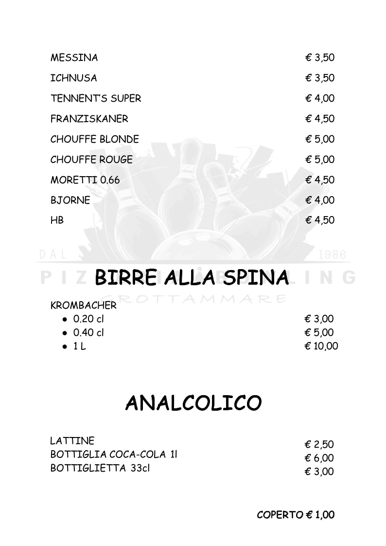 Pizzeria Bowling Grottammare Photo Menu 7