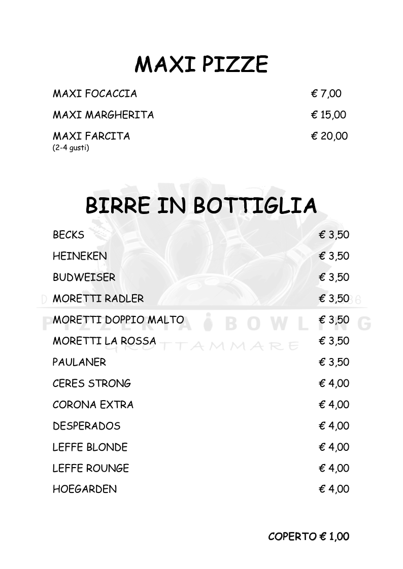 Pizzeria Bowling Grottammare Photo Menu 8