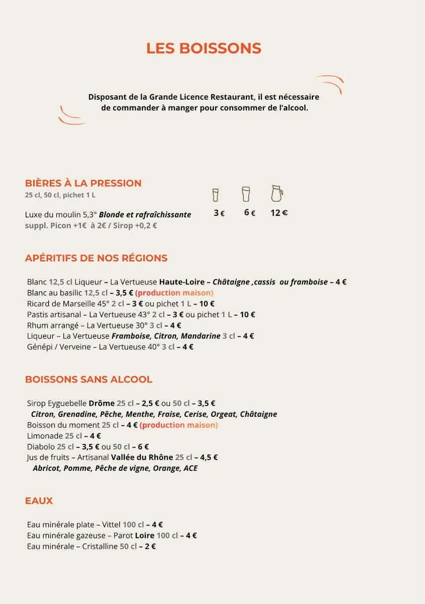 Le Bouillon - Brasserie des Eaux Vives Photo Menu 1
