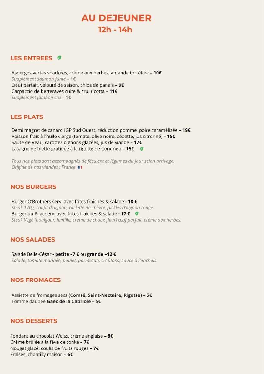 Le Bouillon - Brasserie des Eaux Vives Photo Menu 2