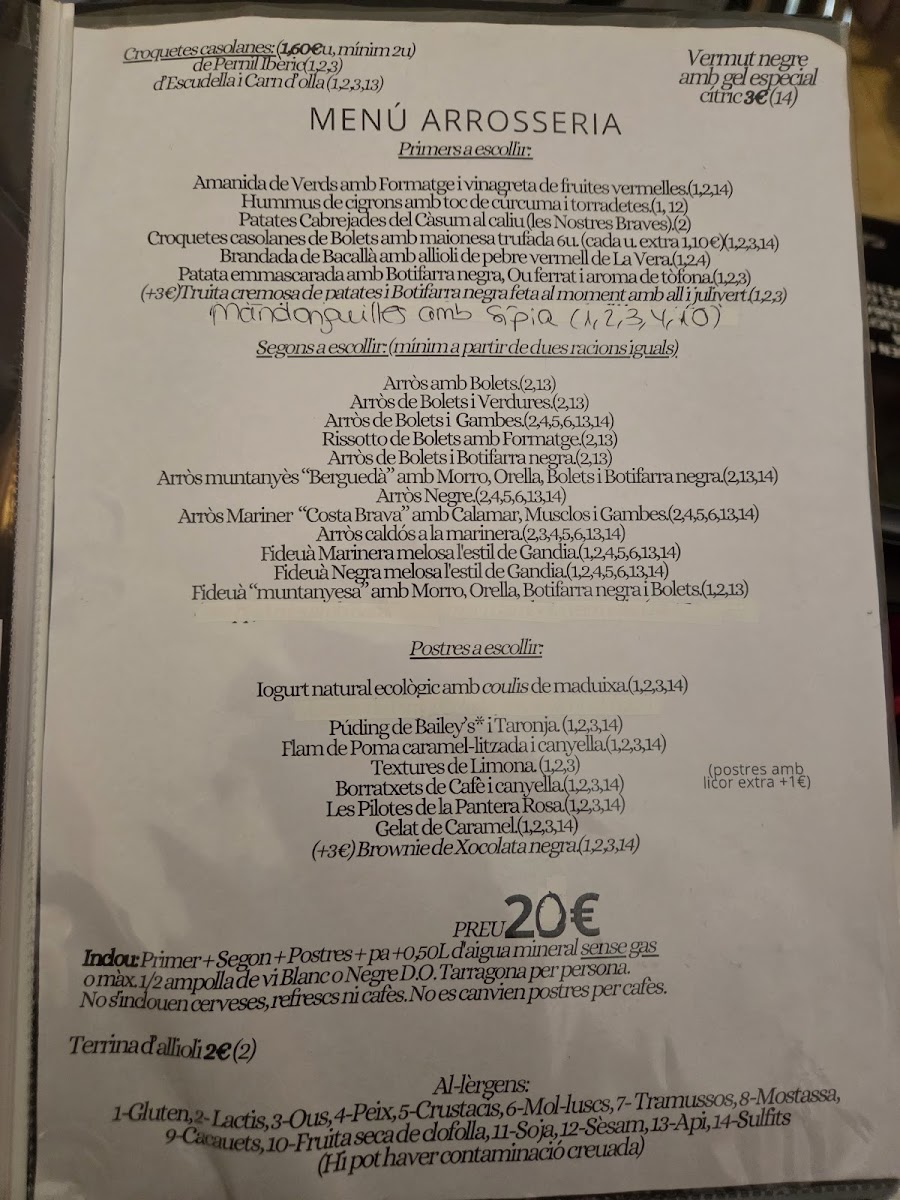 Càsum l'Olla Restaurant Arrosseria Photo Menu 1