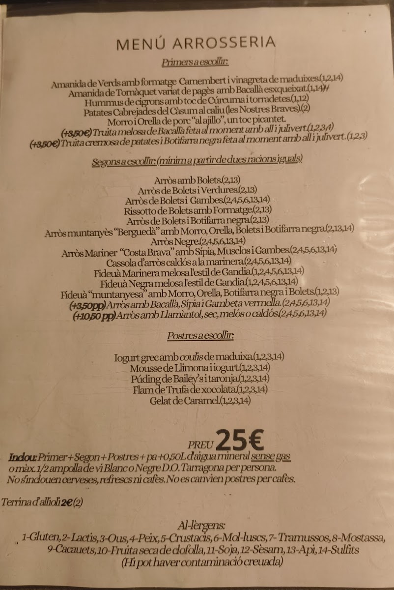 Càsum l'Olla Restaurant Arrosseria Photo Menu 2