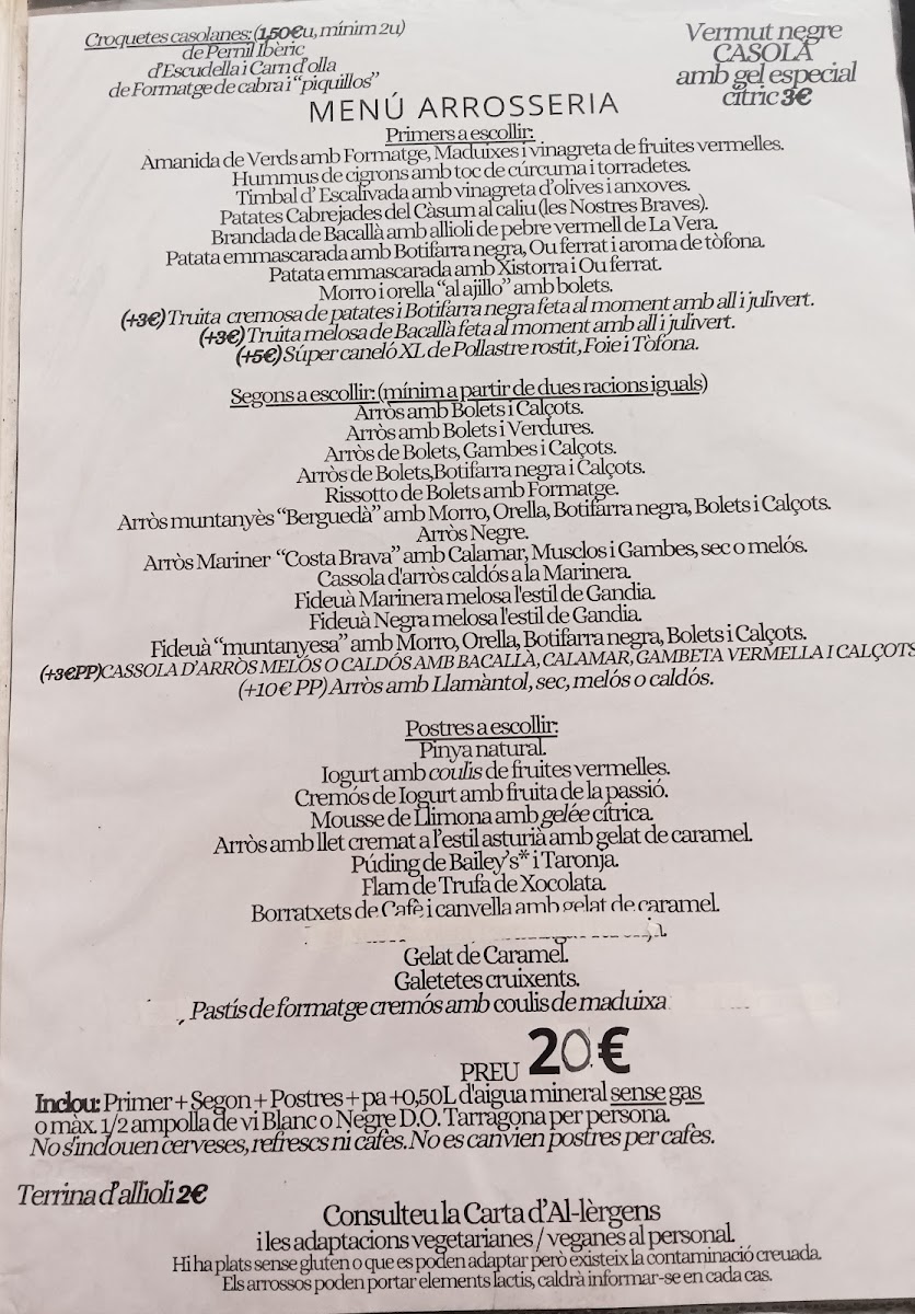 Càsum l'Olla Restaurant Arrosseria Photo Menu 5