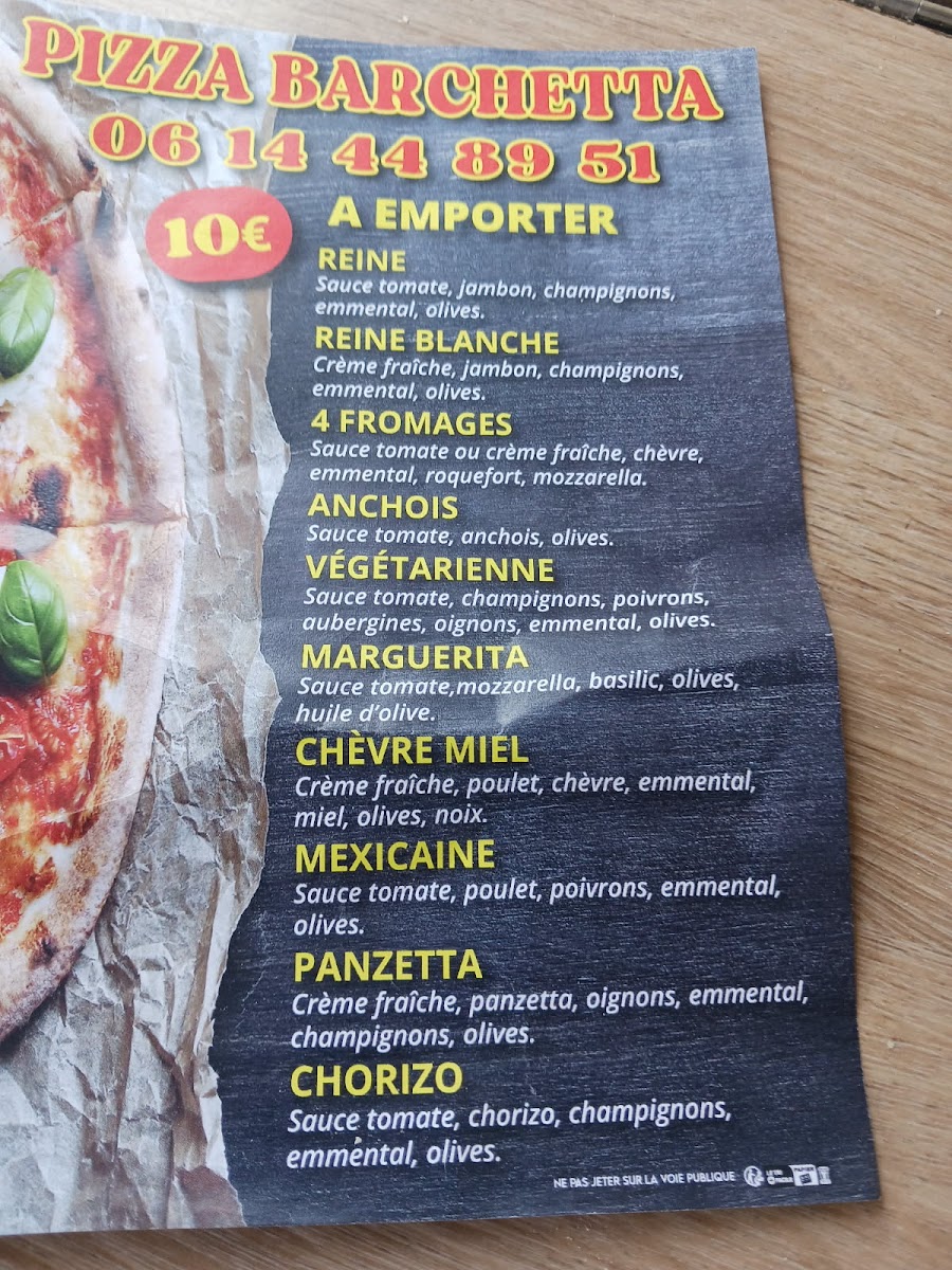 Pizza Barchetta Photo Menu 1