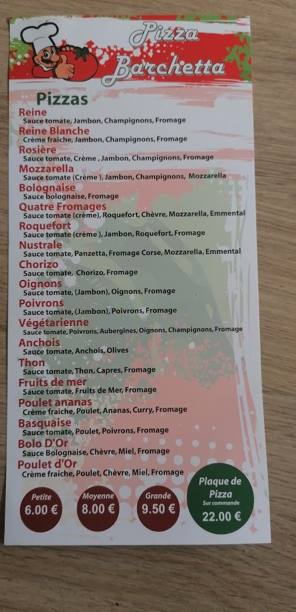 Pizza Barchetta Photo Menu 2