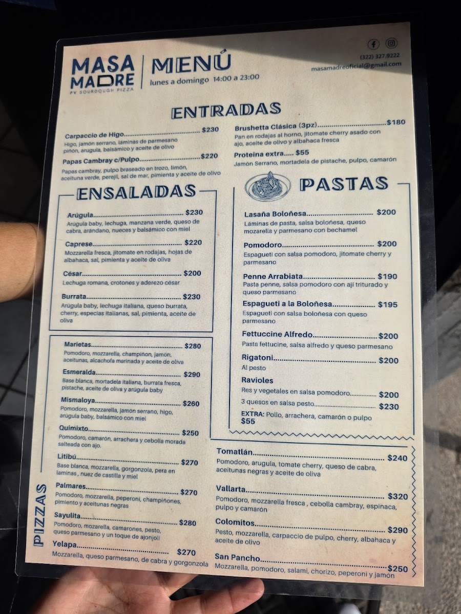 Masa Madre Photo Menu 5