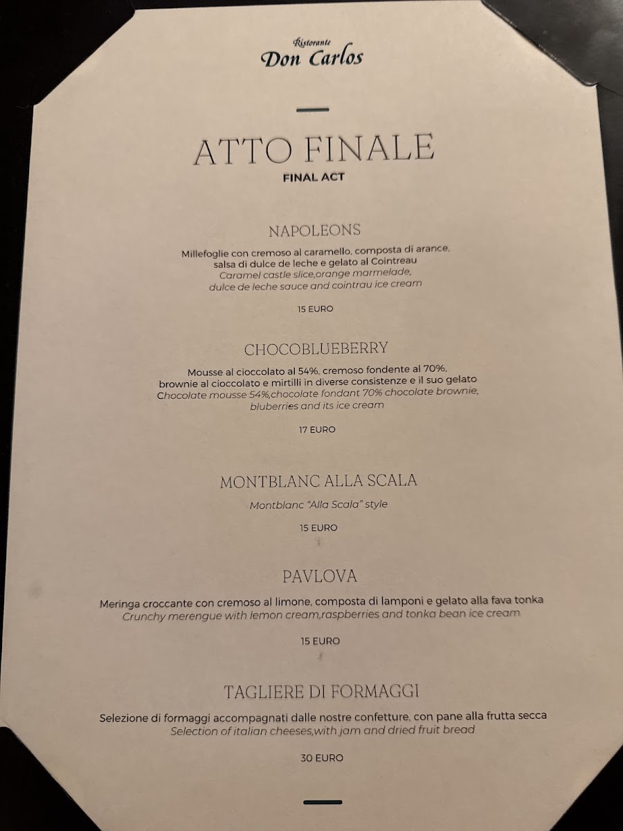 Ristorante Don Carlos Photo Menu 2