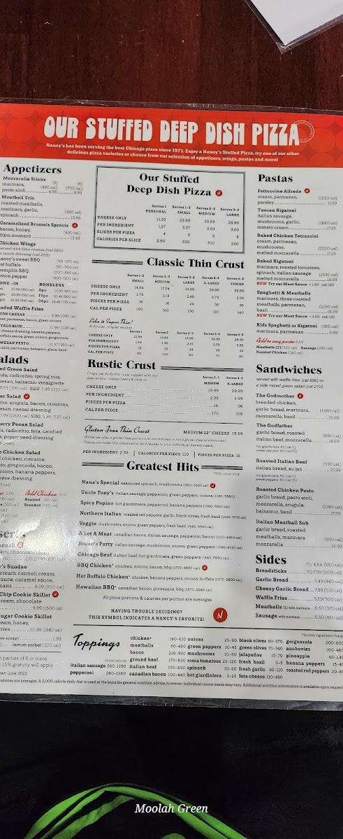 Nancy's Pizza Midtown Photo Menu 6