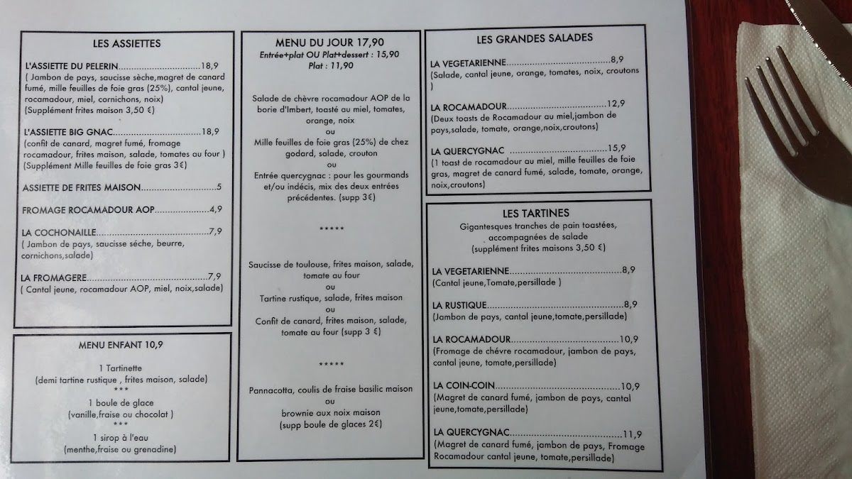 Le Quercygnac Photo Menu 10