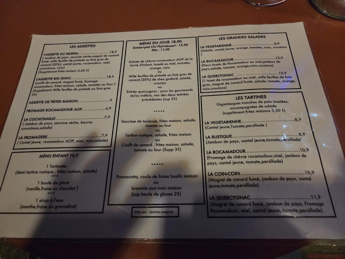 Le Quercygnac Photo Menu 6