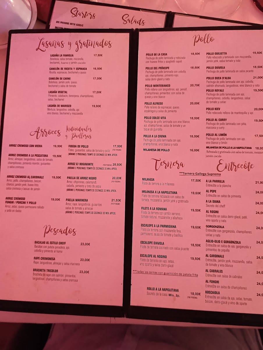 Restaurante La Famiglia Photo Menu 3