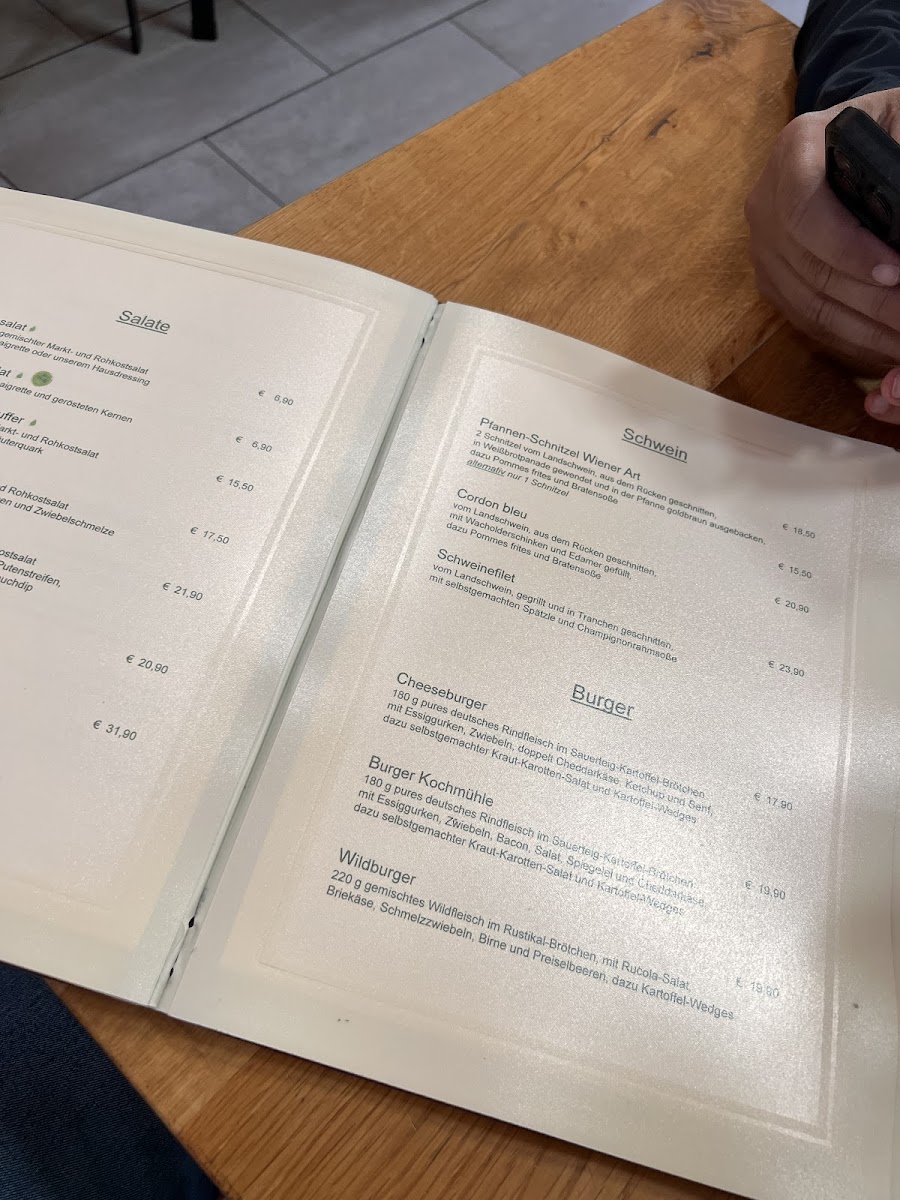 Restaurant „An der Kochmühle“ Photo Menu 1