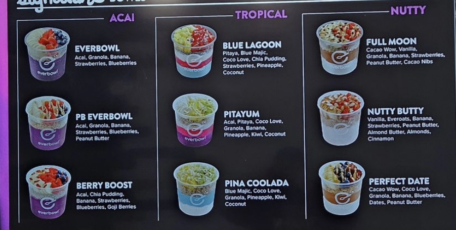 everbowl | Acai Bowls Photo Menu 1