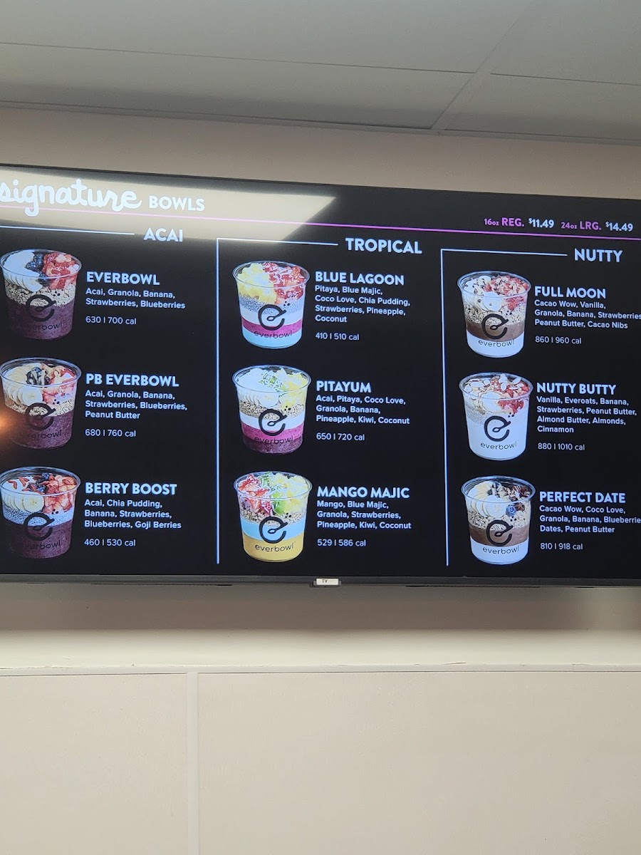 everbowl | Acai Bowls Photo Menu 2