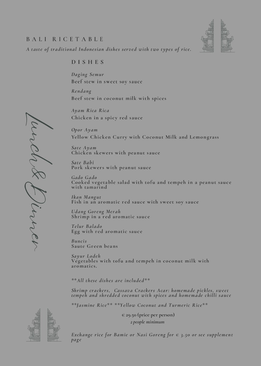 Restaurant Isla Bali Authentic Indonesian Photo Menu 6