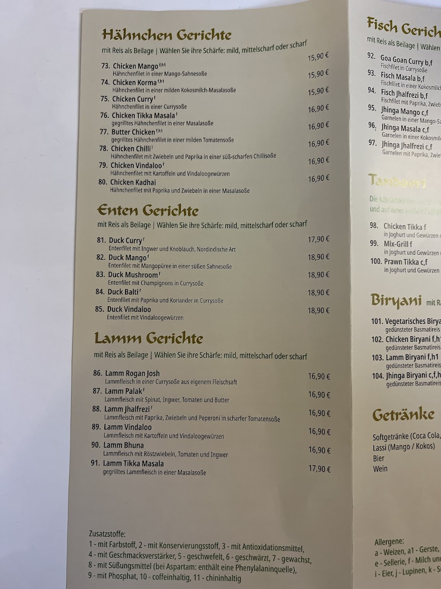 The Taste of India Photo Menu 6