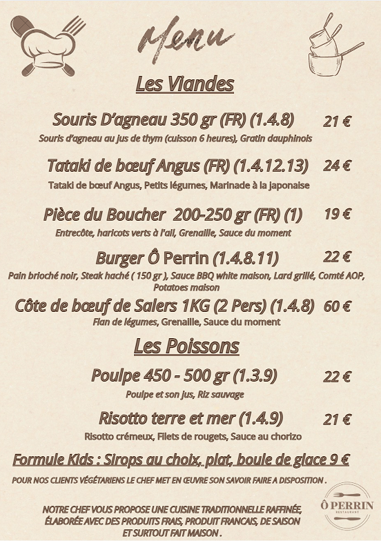 Ô PERRIN Photo Menu 1