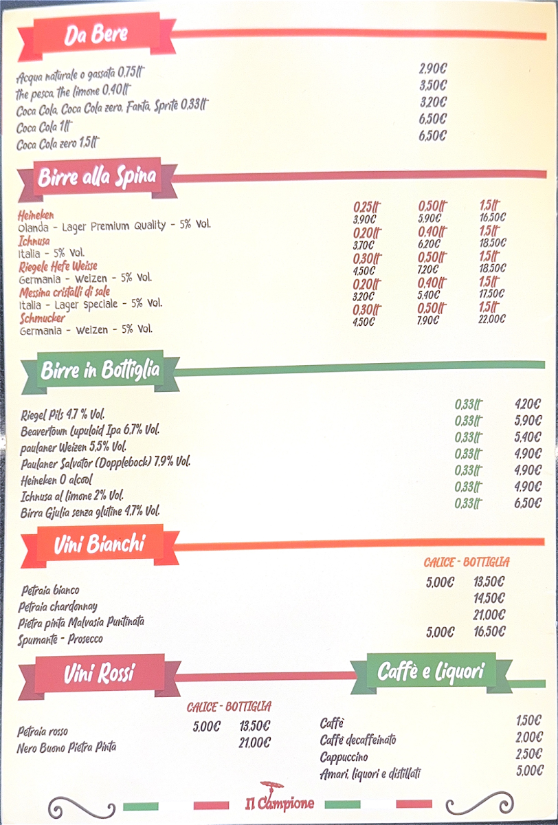 Pizzeria Il Campione Acilia Photo Menu 1