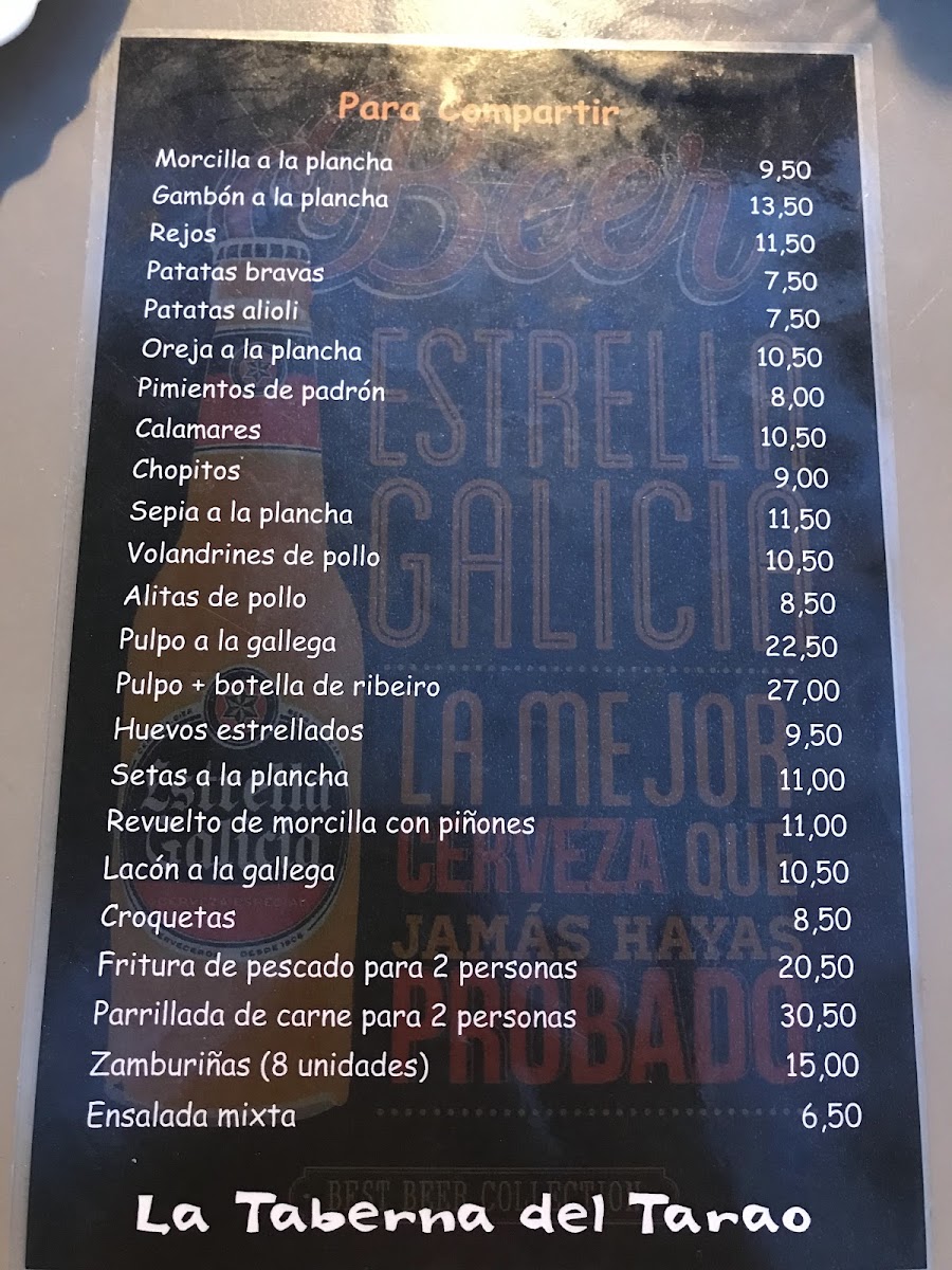 Taberna del Tarao Photo Menu 1