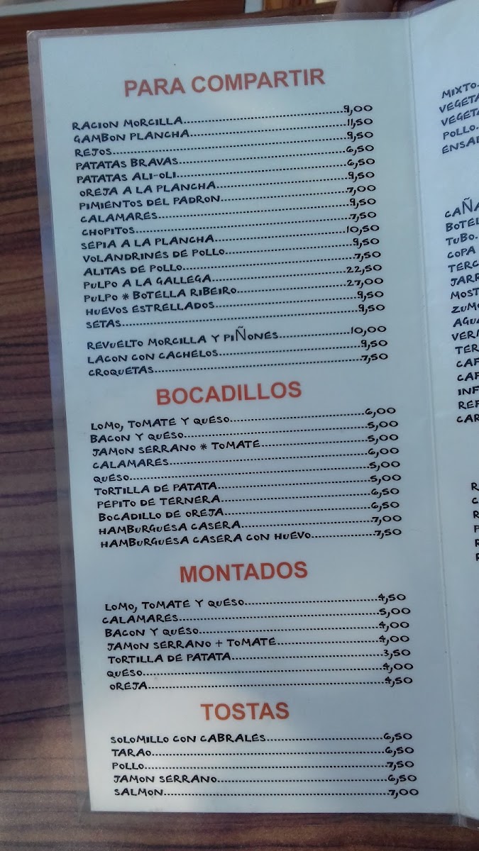 Taberna del Tarao Photo Menu 4