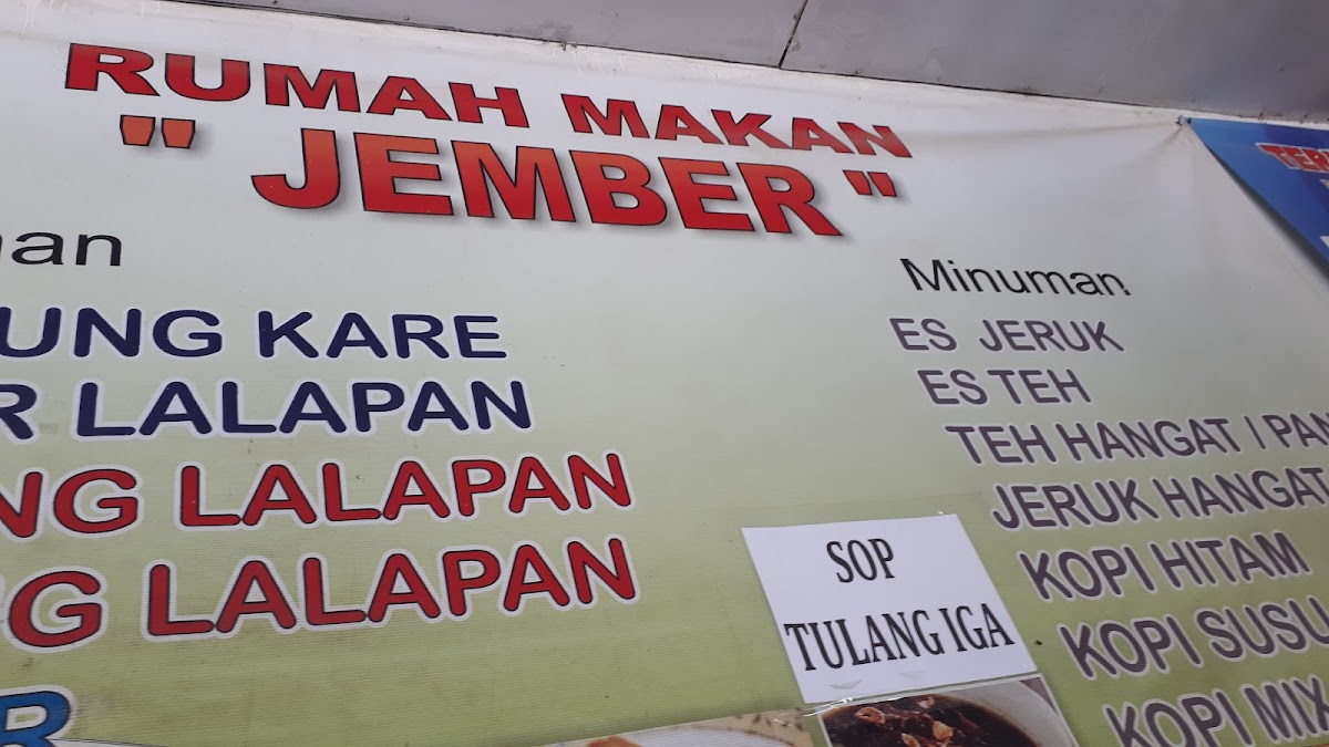 Rumah Makan Jember Photo Menu 4