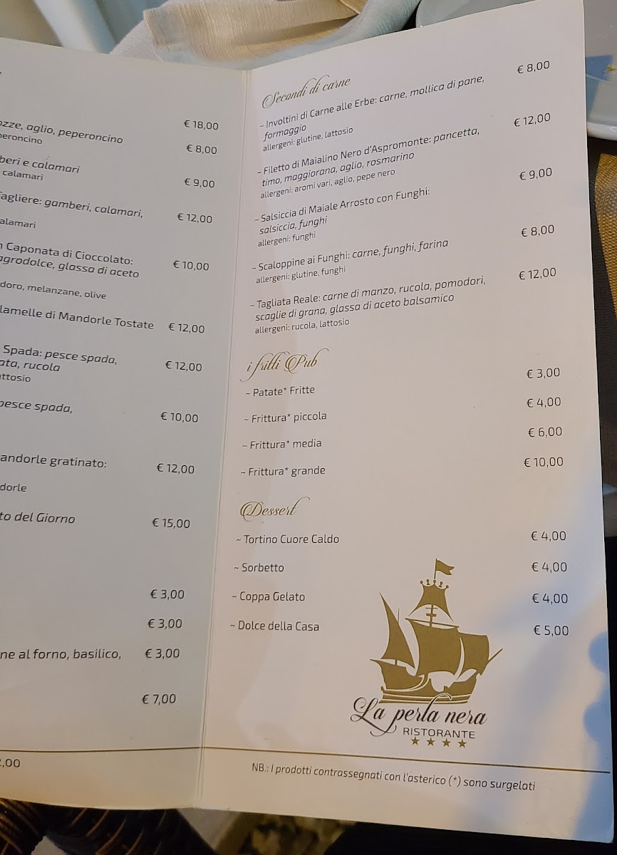 La Perla Nera Ristorante / Pub Photo Menu 2