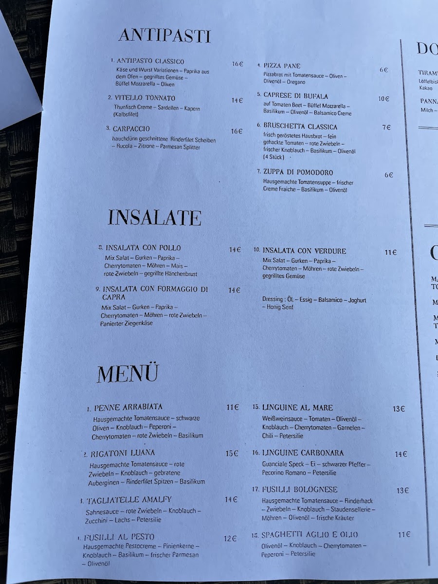 Dai Fratelli Photo Menu 1